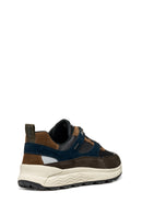 Geox Men Brown U Spherica 4X4 B Abx C - Suede Lace-Up Thick-Soled Fabric Sneaker | Derimod Geox Men Brown U Spherica 4X4 B Abx C - Suede Lace-Up Thick-Soled Fabric Sneaker | Derimod