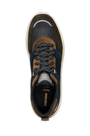 Geox Men Brown U Spherica 4X4 B Abx C - Suede Lace-Up Thick-Soled Fabric Sneaker | Derimod Geox Men Brown U Spherica 4X4 B Abx C - Suede Lace-Up Thick-Soled Fabric Sneaker | Derimod
