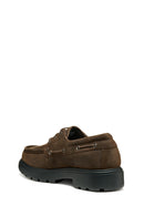 Geox Men Brown U Spherica Ec7 B - Pull Up Lea Lace-Up Suede Leather Casual Shoe | Derimod Geox Men Brown U Spherica Ec7 B - Pull Up Lea Lace-Up Suede Leather Casual Shoe | Derimod