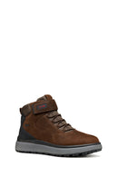 Geox Men Brown U Granito + Grip B Abx C - Oil Laced Leather Outdoor Boot | Derimod Geox Men Brown U Granito + Grip B Abx C - Oil Laced Leather Outdoor Boot | Derimod