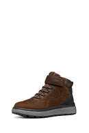 Geox Men Brown U Granito + Grip B Abx C - Oil Laced Leather Outdoor Boot | Derimod Geox Men Brown U Granito + Grip B Abx C - Oil Laced Leather Outdoor Boot | Derimod