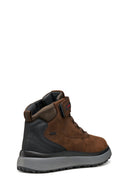 Geox Men Brown U Granito + Grip B Abx C - Oil Laced Leather Outdoor Boot | Derimod Geox Men Brown U Granito + Grip B Abx C - Oil Laced Leather Outdoor Boot | Derimod