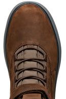 Geox Men Brown U Granito + Grip B Abx C - Oil Laced Leather Outdoor Boot | Derimod Geox Men Brown U Granito + Grip B Abx C - Oil Laced Leather Outdoor Boot | Derimod