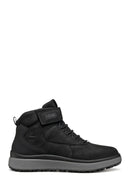 Geox Men Black U Granito + Grip B Abx C - Oil Laced Leather Outdoor Boot | Derimod Geox Men Black U Granito + Grip B Abx C - Oil Laced Leather Outdoor Boot | Derimod