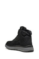 Geox Men Black U Granito + Grip B Abx C - Oil Laced Leather Outdoor Boot | Derimod Geox Men Black U Granito + Grip B Abx C - Oil Laced Leather Outdoor Boot | Derimod