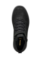 Geox Men Black U Granito + Grip B Abx C - Oil Laced Leather Outdoor Boot | Derimod Geox Men Black U Granito + Grip B Abx C - Oil Laced Leather Outdoor Boot | Derimod