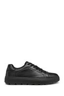 Geox Men Black U Spherica Ecub-1.1 B Abx Lace-up Leather Sneaker | Derimod Geox Men Black U Spherica Ecub-1.1 B Abx Lace-up Leather Sneaker | Derimod