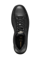 Geox Men Black U Spherica Ecub-1.1 B Abx Lace-up Leather Sneaker | Derimod Geox Men Black U Spherica Ecub-1.1 B Abx Lace-up Leather Sneaker | Derimod