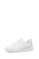 Geox Men White U Flextrıde Plus Lace-up Leather Sneaker | Derimod Geox Men White U Flextrıde Plus Lace-up Leather Sneaker | Derimod