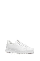 Geox Men White U Flextrıde Plus Lace-up Leather Sneaker | Derimod Geox Men White U Flextrıde Plus Lace-up Leather Sneaker | Derimod