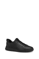 Geox Men Black U Flextrıde Plus Lace-up Leather Sneaker | Derimod Geox Men Black U Flextrıde Plus Lace-up Leather Sneaker | Derimod