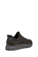 Geox Men Brown U Spherica Plus A - Nappa+Suede Lace-up Suede Sneaker | Derimod Geox Men Brown U Spherica Plus A - Nappa+Suede Lace-up Suede Sneaker | Derimod