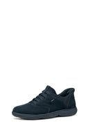 Geox Men Navy U Nebula 2.0 Plus Lace-Up Leather Casual Shoes | Derimod Geox Men Navy U Nebula 2.0 Plus Lace-Up Leather Casual Shoes | Derimod