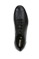 Geox Men's Black Symbol Lace-Up Leather Casual Shoes | Derimod Geox Men's Black Symbol Lace-Up Leather Casual Shoes | Derimod