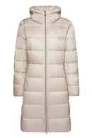 Geox Kadın Gri Charlene Slim Fit Kapüşonlu Uzun Mont | Derimod Geox Kadın Gri Charlene Slim Fit Kapüşonlu Uzun Mont | Derimod