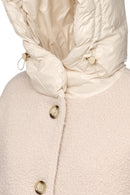 Geox Kadın Krem Calithe Kapüşonlu Kaban | Derimod Geox Kadın Krem Calithe Kapüşonlu Kaban | Derimod