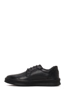 Erkek Siyah Bağcıklı Deri Sneaker | Derimod Erkek Siyah Bağcıklı Deri Sneaker | Derimod