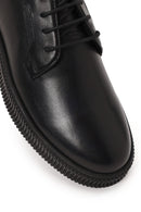Erkek Siyah Bağcıklı Deri Sneaker | Derimod Erkek Siyah Bağcıklı Deri Sneaker | Derimod