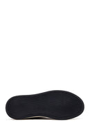 Erkek Siyah Bağcıklı Kalın Tabanlı Deri Sneaker | Derimod Erkek Siyah Bağcıklı Kalın Tabanlı Deri Sneaker | Derimod