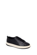 Erkek Siyah Bağcıklı Kalın Tabanlı Deri Sneaker | Derimod Erkek Siyah Bağcıklı Kalın Tabanlı Deri Sneaker | Derimod