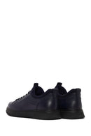 Erkek Lacivert Bağcıklı Deri Sneaker | Derimod Erkek Lacivert Bağcıklı Deri Sneaker | Derimod