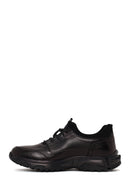 Derimod Fly Erkek Siyah Bağcıklı Kalın Tabanlı Deri Casual Sneaker | Derimod Derimod Fly Erkek Siyah Bağcıklı Kalın Tabanlı Deri Casual Sneaker | Derimod