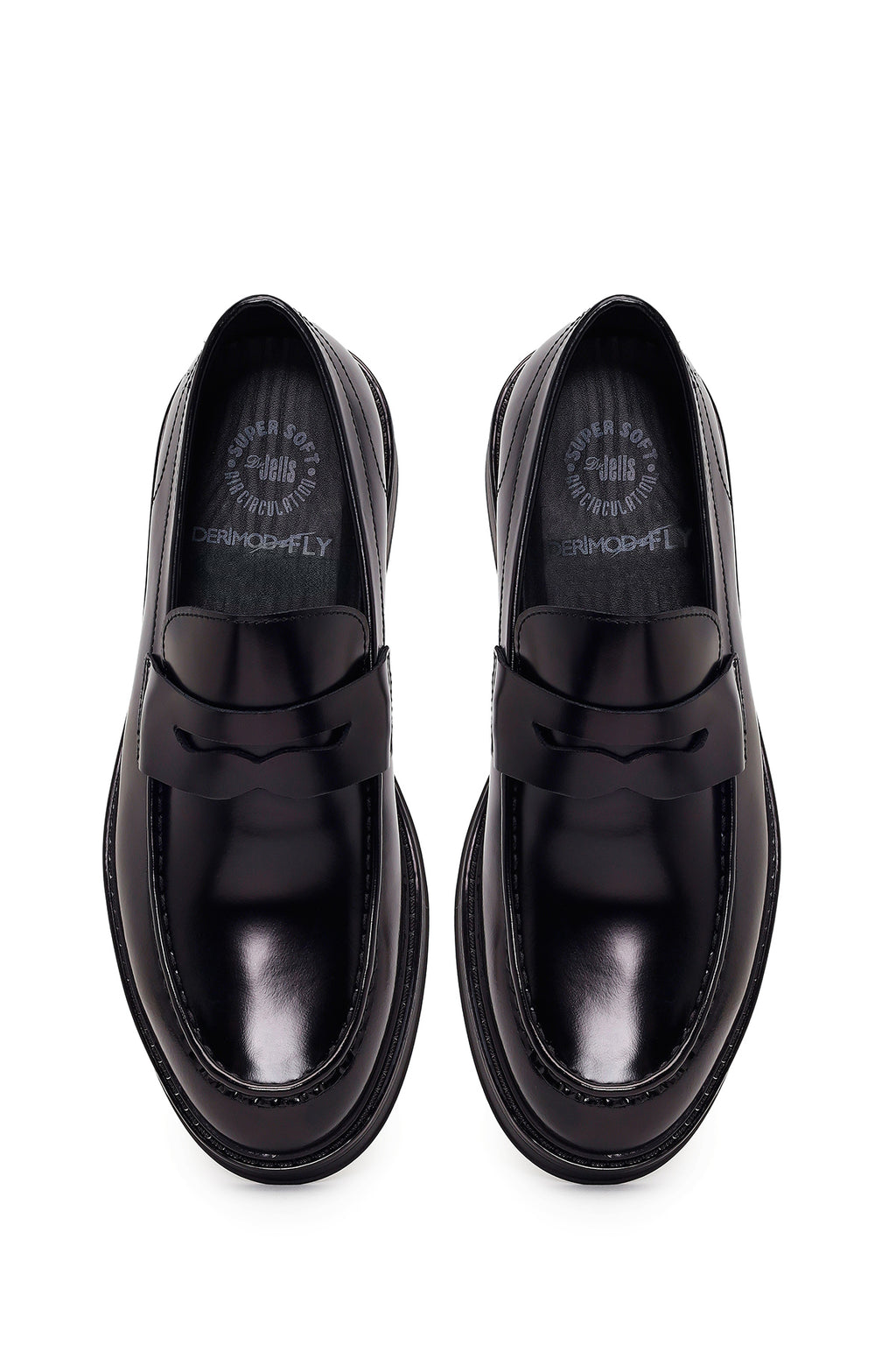 Derimod Fly Erkek Siyah Deri Casual Loafer