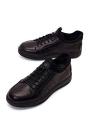 Derimod Fly Erkek Siyah Bağcıklı Deri Casual Sneaker | Derimod Derimod Fly Erkek Siyah Bağcıklı Deri Casual Sneaker | Derimod