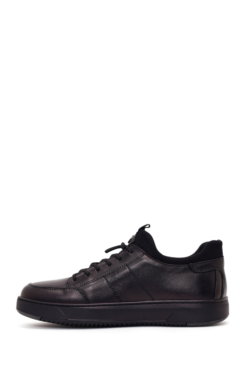 Derimod Fly Erkek Siyah Bağcıklı Deri Casual Sneaker