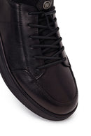 Derimod Fly Erkek Siyah Bağcıklı Deri Casual Sneaker | Derimod Derimod Fly Erkek Siyah Bağcıklı Deri Casual Sneaker | Derimod
