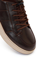 Derimod Fly Erkek Kahverengi Bağcıklı Deri Casual Sneaker | Derimod Derimod Fly Erkek Kahverengi Bağcıklı Deri Casual Sneaker | Derimod