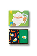 Happy Socks Erkek Çok Renkli Desenli Pamuklu 2'li Çorap Seti | Derimod Happy Socks Erkek Çok Renkli Desenli Pamuklu 2'li Çorap Seti | Derimod