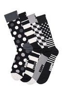 Happy Socks Kadın Siyah Klasik 4’lü Pamuklu Çorap Seti | Derimod Happy Socks Kadın Siyah Klasik 4’lü Pamuklu Çorap Seti | Derimod