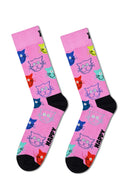 Happy Socks Kadın Çok Renkli Kedi Desenli Pamuklu 3’lü Çorap Seti | Derimod Happy Socks Kadın Çok Renkli Kedi Desenli Pamuklu 3’lü Çorap Seti | Derimod