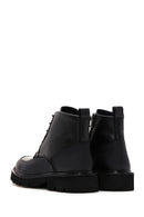 Men's Black Leather Zippered Boots | Derimod Men's Black Leather Zippered Boots | Derimod