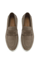 Erkek Vizon Kalın Tabanlı Süet Deri Casual Loafer | Derimod Erkek Vizon Kalın Tabanlı Süet Deri Casual Loafer | Derimod