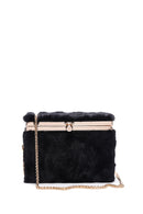 Women's Black Plush Crossbody Bag | Derimod Women's Black Plush Crossbody Bag | Derimod