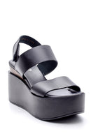 Women's Leather Wedge Heeled Sandals | Derimod Women's Leather Wedge Heeled Sandals | Derimod