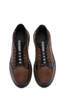 Erkek Kahverengi Bağcıklı Deri Casual Sneaker | Derimod Erkek Kahverengi Bağcıklı Deri Casual Sneaker | Derimod