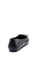 Women's Leather Stone Ballerinas | Derimod Women's Leather Stone Ballerinas | Derimod