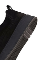Erkek Siyah Bağcıklı Kalın Tabanlı Nubuk Deri Sneaker | Derimod Erkek Siyah Bağcıklı Kalın Tabanlı Nubuk Deri Sneaker | Derimod