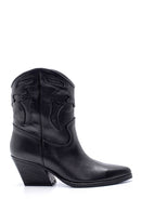 Women's Leather Heeled Cowboy Boots | Derimod Women's Leather Heeled Cowboy Boots | Derimod