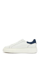 Men's White Lace-up Leather Sneaker | Derimod Men's White Lace-up Leather Sneaker | Derimod