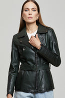 Mayfair Kadın Siyah Deri Ceket | Derimod Mayfair Kadın Siyah Deri Ceket | Derimod