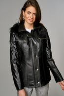 Veronica Kadın Deri Ceket | Derimod Veronica Kadın Deri Ceket | Derimod