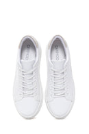 Women's White Lace-Up Sneaker | Derimod Women's White Lace-Up Sneaker | Derimod