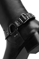 Women's Black Buckle Detailed Leather Cowboy Boots | Derimod Women's Black Buckle Detailed Leather Cowboy Boots | Derimod