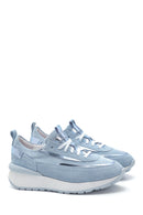 Women's Leather Suede High Sole Sneaker | Derimod Women's Leather Suede High Sole Sneaker | Derimod