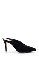 Women's Suede Heeled Slippers | Derimod Women's Suede Heeled Slippers | Derimod