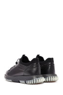 Erkek Siyah Bağcıklı Deri Sneaker | Derimod Erkek Siyah Bağcıklı Deri Sneaker | Derimod